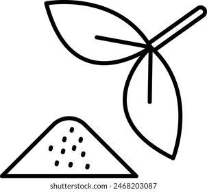 Herbal Vector Line Icon Design