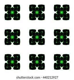 Herbal vivid abstract pattern with cheerful flowers. Spring freshness.