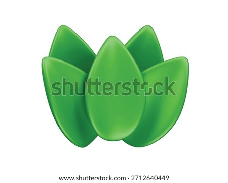 herbal wellness icon 3d illustration render