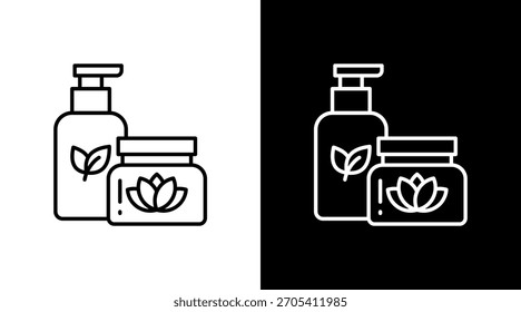 Herbal White Icon Set Design