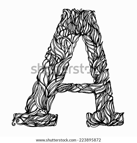 Herbal Vector Letters Letter A Can Be Used As