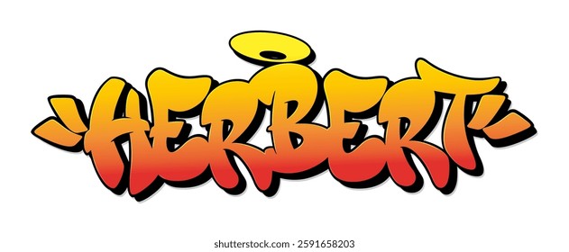 Herbert name in graffiti style. Vector illustration EPS 10