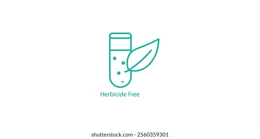 Herbicide Free Badge – Eco-Friendly and Sustainable Vector Symbol