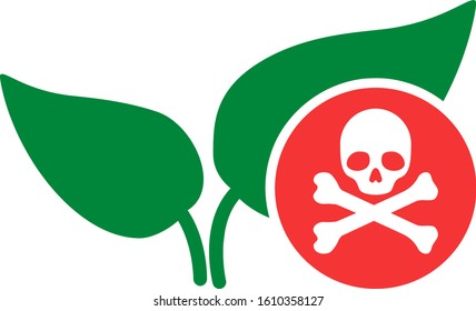 Herbicide vector icon. Flat Herbicide symbol is isolated on a white background.
