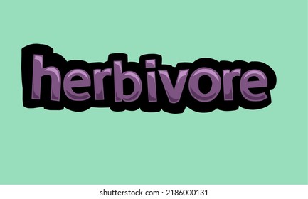 HERBIVORE background writing vector design very cool and simple