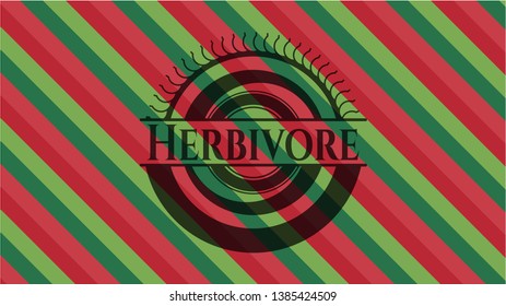 Herbivore christmas emblem background. Vector Illustration. Detailed.