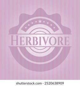 Herbivore pink icon or emblem. Conceptual design.