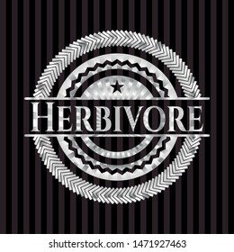 Herbivore silvery badge or emblem. Vector Illustration. Mosaic.