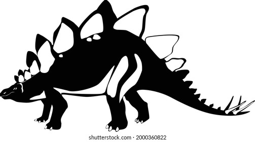 Herbivorous dinosaur Stegosaurus. Vector illustration