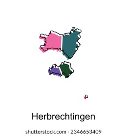 Herbrechtingen world map vector design template, graphic style isolated on white background, suitable for your company