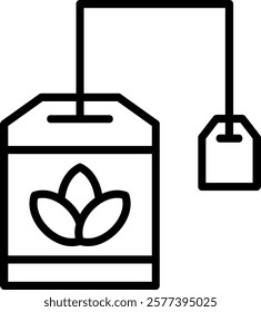 Herbs Bag Line Vector Icon Design