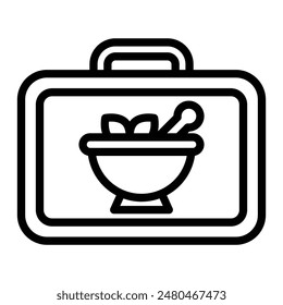 Kräutertasche Vektorgrafik Line Icon Design