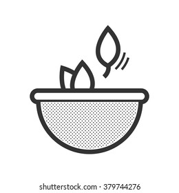 Herbs in bowl icon