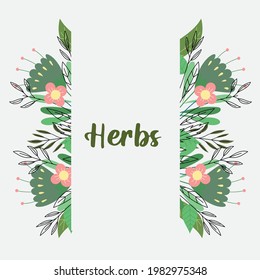 herbs flower leaf vertical banner