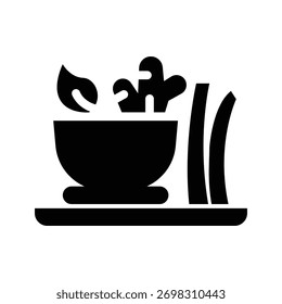 ícone de glifo de ervas ilustração gráfico vetorial. Elemento simples ilustração vetor gráfico, adequado para aplicativo, sites e apresentações isolados no fundo branco