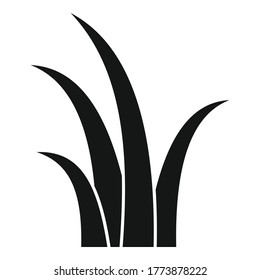 Kräuter-Gras-Symbol. Einfache Illustration von Kräutergras, Vektorsymbol für Webdesign einzeln auf weißem Hintergrund