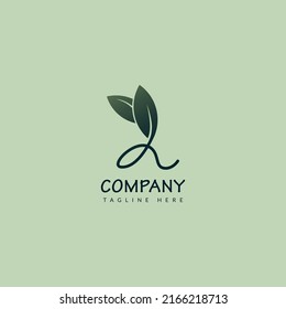 Herbs Logo. Creative Letter H Vector Design