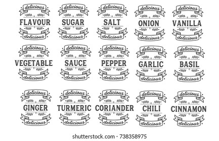 herbs logo vintage vector