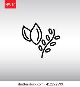 herbs, plant food icon