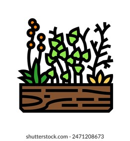 herbs urban gardening color icon vector. herbs urban gardening sign. isolated symbol illustration