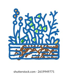 herbs urban gardening doodle icon sketch vector. herbs urban gardening sign. isolated symbol illustration