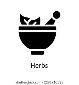 Herbs Vector   solid Icons. Simple stock illustration stock