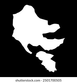 Herceg Novi municipality map, administrative subdivision of Montenegro. Vector illustration.