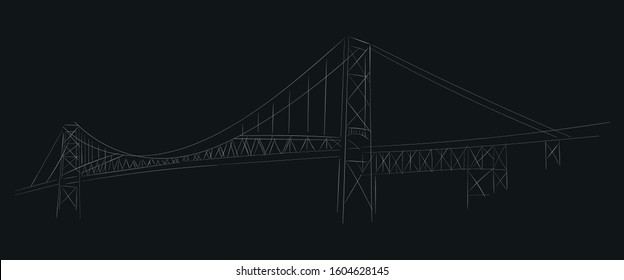 The Hercilio Luz Bridge is a suspension bridge located in Florianópolis, in the Brazilian state of Santa Catarina, the oldest of the three that connect the island and continental parts of the SC