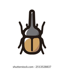 Hercules beetle outline icon for graphic design, apps and websites