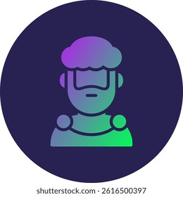 Hercules Glyph Circle Gradient Icon