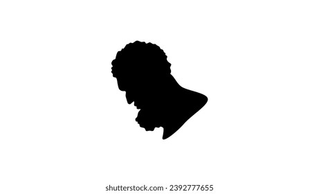 Hercules head  silhouette, high quality vector