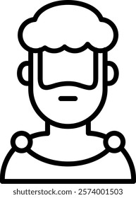 Hercules Line Vector Icon Design