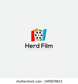 Herd Films Production Logo Designs abstract