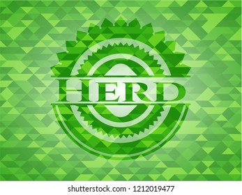 Herd green mosaic emblem