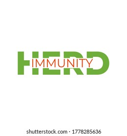 Herd immunity logo icon for New normal lifestye concept. After the Coronavirus or Covid-19 causing the way of life of humans to change to new normal.