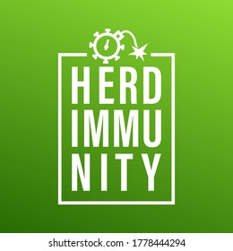Symbol für Herdimmunität für neues normales Lebenskonzept. Nach dem Coronavirus oder Covid-19, die die Art des Lebens des Menschen zu ändern auf neue Normalität.