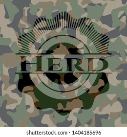 Herd on camo texture. Vector Illustration. Detailed.