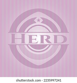 Herdrosa-Emblem. Vektorgrafik. 
