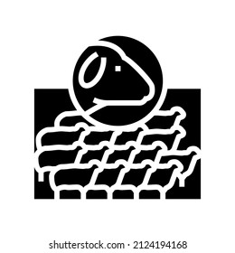 herd sheep glyph icon vector. herd sheep sign. isolated contour symbol black illustration