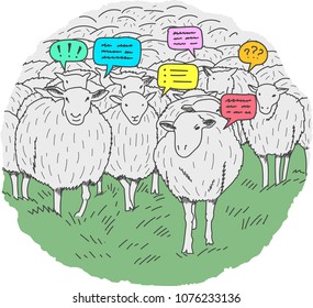 A herd of sheep that thinks differently.