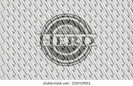 Herd silver emblem. Scales pattern. Vector Illustration. Detailed. 