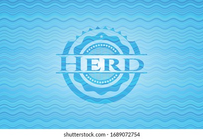 Herd water emblem. Vector Illustration. Detailed.
