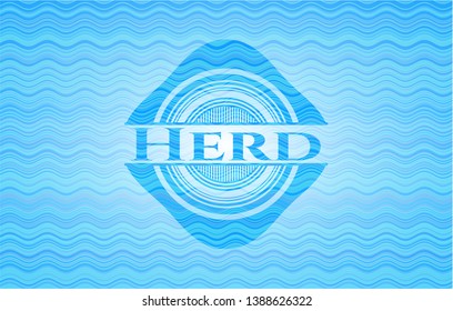 Herd water representation emblem. Vector Illustration. Detailed.