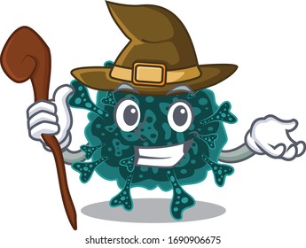 Herdecovirus sneaky and tricky witch cartoon character