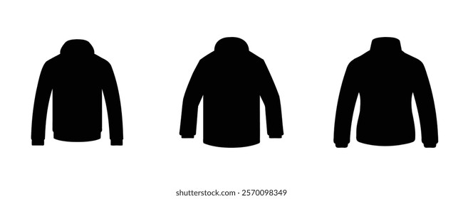 Here are 40 keywords for the title "Jacket Silhouette Set Vector Design