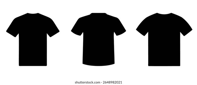 Here are 40 keywords for the title "T-Shirt Silhouette Set Vector Design