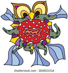 Here is an abstract illustration explaining the fantasy world of evil bacteria