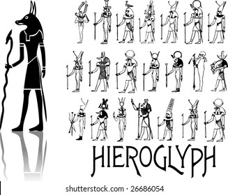 Here all Egyptian Pharaohs are represented. Wall painting - hieroglyphs) Various variants and continuation of these subjects look at me in a portfolio.