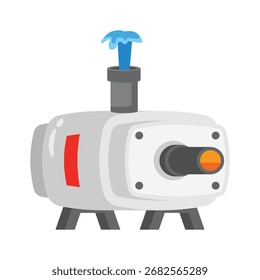 Aquí está un icono increíble de la bomba de agua en estilo plano 2d
