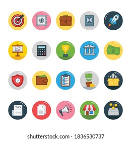 here available 20 circle business and finance icons.